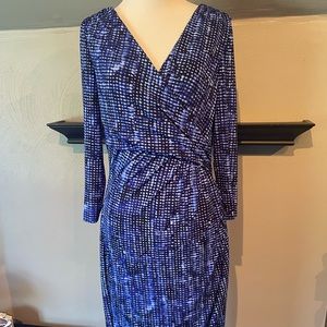 Blue V-neck dress